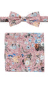 Prince Bowtie Set Fliege + Tuch Flower - Rot