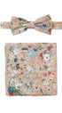 Prince Bowtie Set Fliege + Tuch Flower - Beige