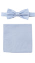 Prince Bowtie Set Fliege + Tuch im Micro-Design - Hellblau