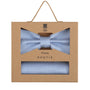 Prince Bowtie Set Fliege + Tuch im Micro-Design - Box - Hellblau