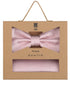 Prince Bowtie Set Fliege + Tuch im Micro-Design - Box - Rosé