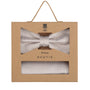 Prince Bowtie Set Fliege + Tuch im Micro-Design - Box - Beige