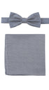 Prince Bowtie Set Fliege + Tuch im Micro-Design - Blau