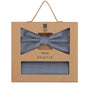 Prince Bowtie Set Fliege + Tuch im Micro-Design - Box - Blau