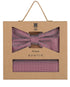 Prince Bowtie Set Fliege + Tuch im Micro-Design - Box - Rot