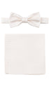 Prince Bowtie Set Fliege + Tuch im Micro-Design - Off-White