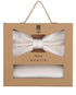 Prince Bowtie Set Fliege + Tuch im Micro-Design - Box - Off-White