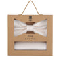 Prince Bowtie Set Fliege + Tuch im Micro-Design - Box - Off-White