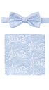 Prince Bowtie Set Fliege + Tuch im Paisley-Design - Blau