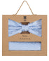 Prince Bowtie Set Fliege + Tuch im Paisley-Design - Box - Blau