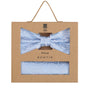 Prince Bowtie Set Fliege + Tuch im Paisley-Design - Box - Blau