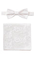 Prince Bowtie Set Fliege + Tuch im Paisley-Design - Champagner