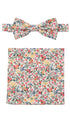 Prince Bowtie Set Fliege + Tuch im Floral-Design - Rot