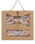 Prince Bowtie Set Fliege + Tuch im Floral-Design - Box - Rot