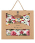 Prince Bowtie Set Fliege + Tuch im Floral-Design - Box - Koralle