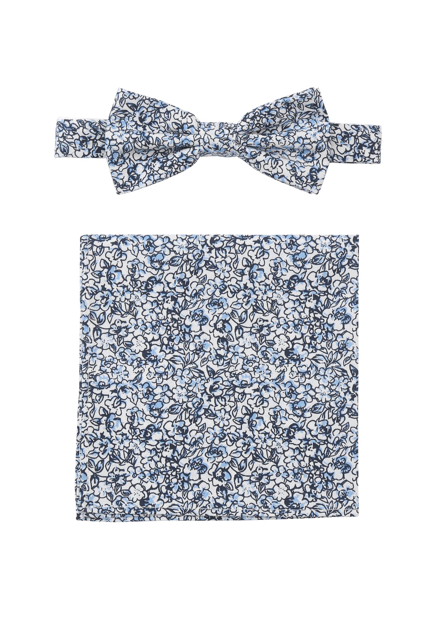 Bow tie + hanky in floral design