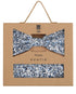 Prince Bowtie Set Fliege + Tuch im Floral-Design - Box - Blau