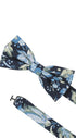 Prince Bowtie Fliege im Floral-Design - Verschluss im Detail - Marine