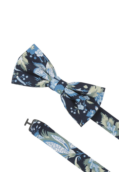 Bow tie + hanky in floral design