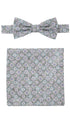 Prince Bowtie Set Fliege + Tuch Medallion - Hellgrau