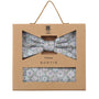 Prince Bowtie Set Fliege + Tuch Medallion - Box - Hellgrau