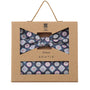 Prince Bowtie Set Fliege + Tuch Medallion - Box - Dunkelblau