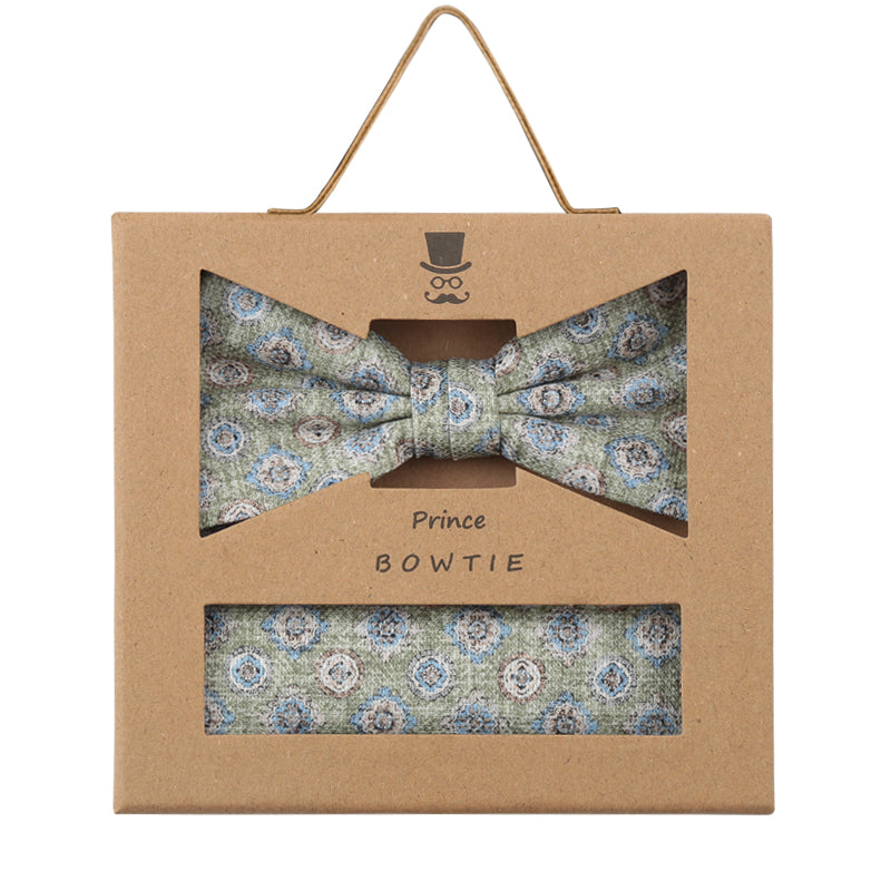 Prince Bowtie Set Fliege + Tuch Medallion - Box - Mint
