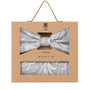 Prince Bowtie Set Fliege + Tuch Paisley - Box - Hellgrau