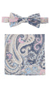 Prince Bowtie Set Fliege + Tuch Paisley - Dunkelblau