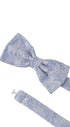 Prince Bowtie Fliege Paisley - 100% Seide - Verschluss im Detail - Hellblau