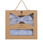Prince Bowtie Set Fliege + Tuch Paisley - 100% Seide - Box - Hellblau