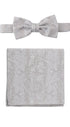 Prince Bowtie Set Fliege + Tuch Paisley - 100% Seide - Hellbeige