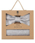 Prince Bowtie Set Fliege + Tuch Paisley - 100% Seide - Box - Hellbeige