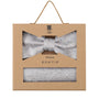 Prince Bowtie Set Fliege + Tuch Paisley - 100% Seide - Box - Hellbeige