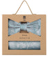 Prince Bowtie Set Fliege + Tuch Paisley - 100% Seide - Box - Petrol