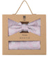 Prince Bowtie Set Fliege + Tuch Paisley - 100% Seide - Box - Rosa