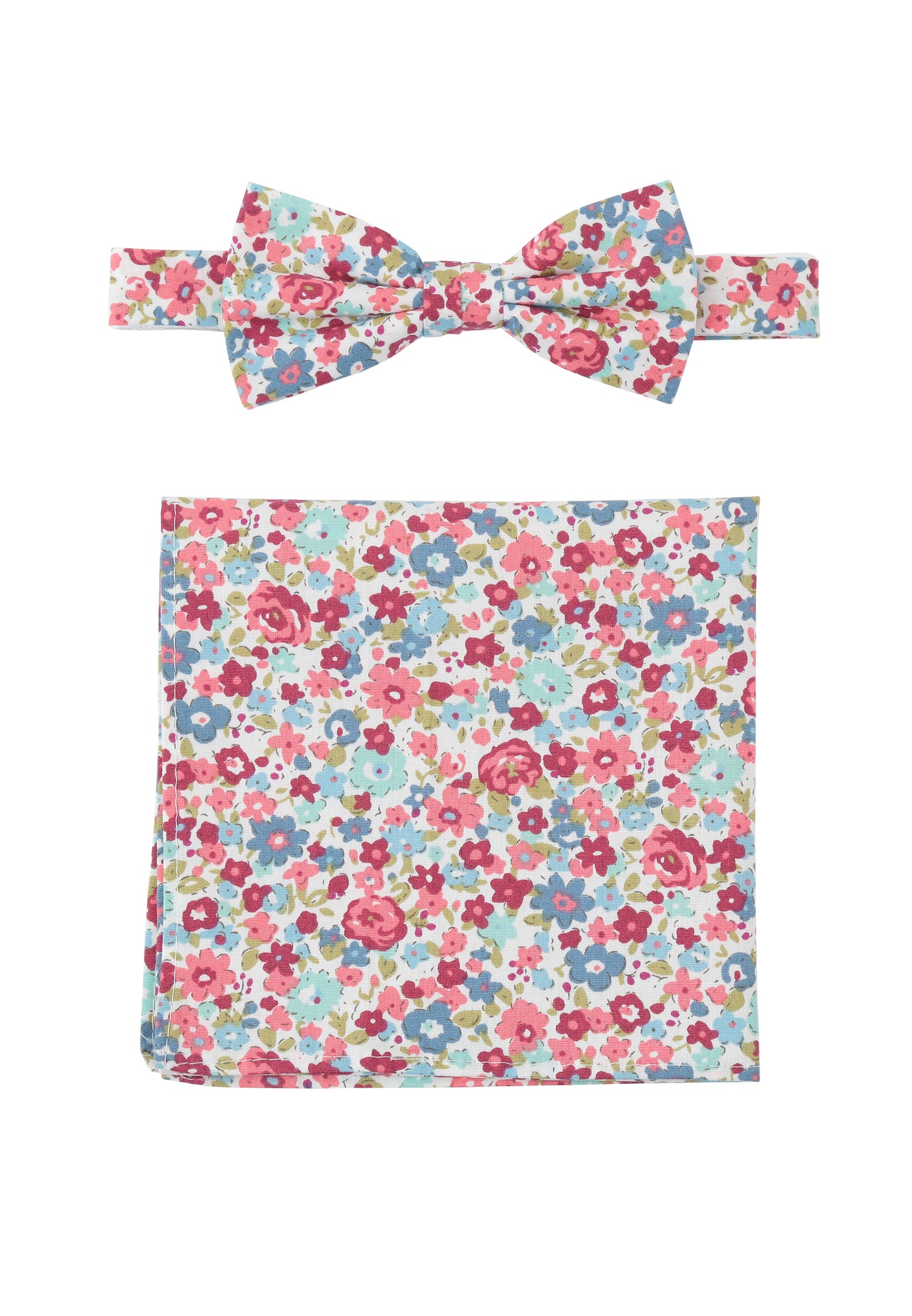 Bow tie + hanky in floral design