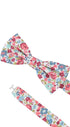 Prince Bowtie Fliege Flower - 100% Baumwolle - Verschluss im Detail - Koralle