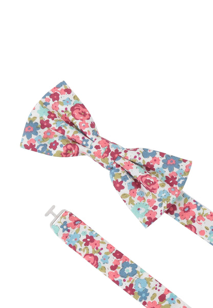 Bow tie + hanky in floral design