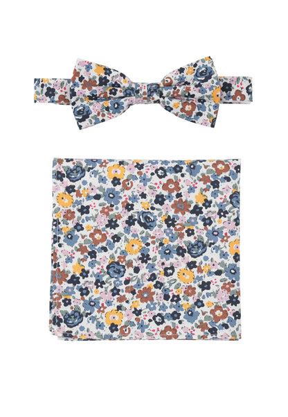 Bow tie + hanky in floral design