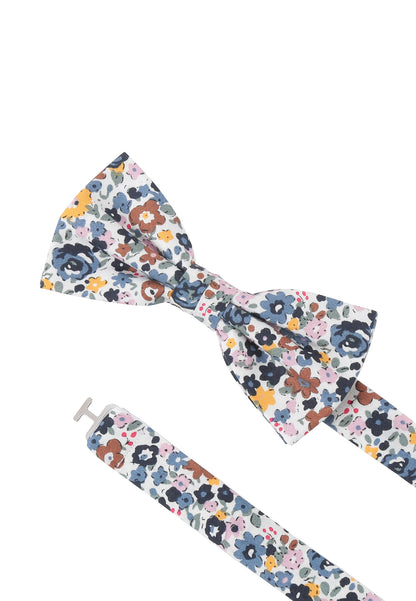 Bow tie + hanky in floral design