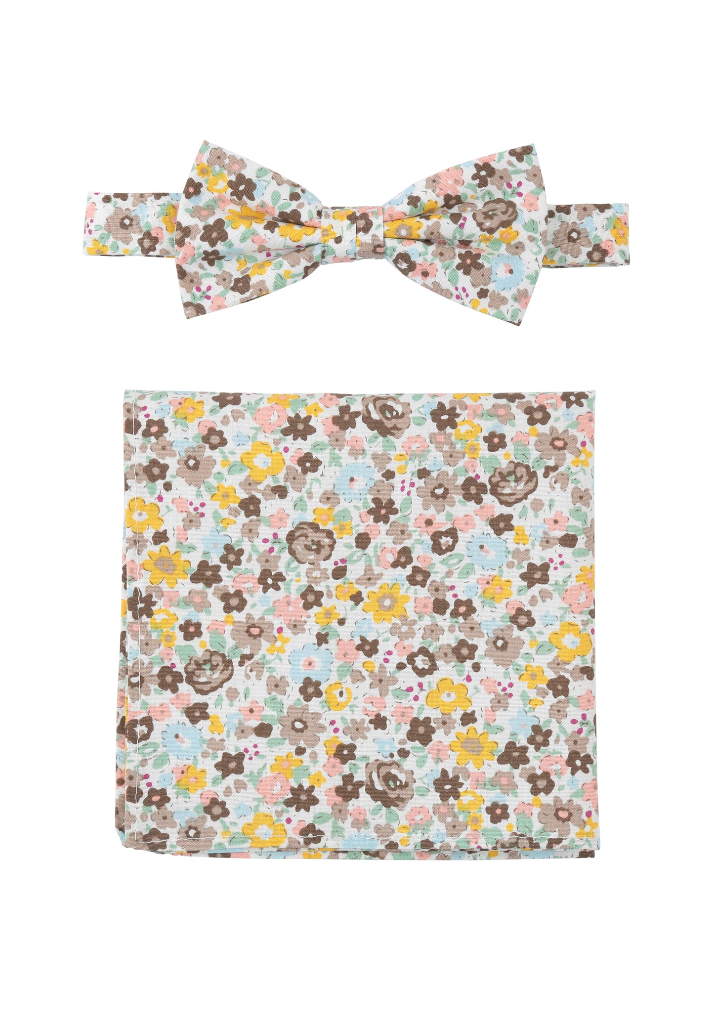 Bow tie + hanky in floral design