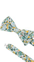 Prince Bowtie Fliege Flower - 100% Baumwolle - Verschluss im Detail - Mint