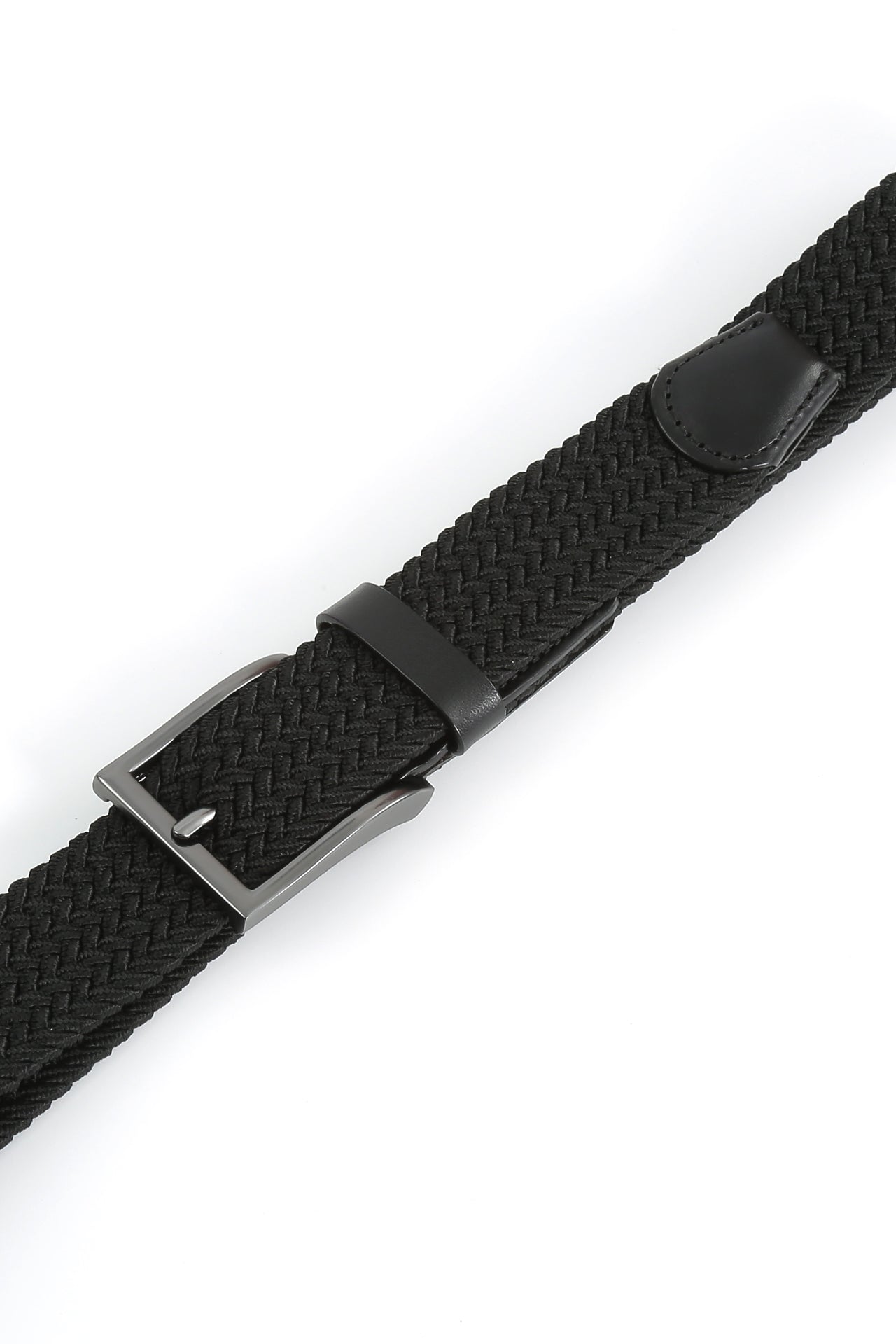 Prince Bowtie Flechtgürtel Stretchband - Gürtel geschlossen im Detail - Schwarz