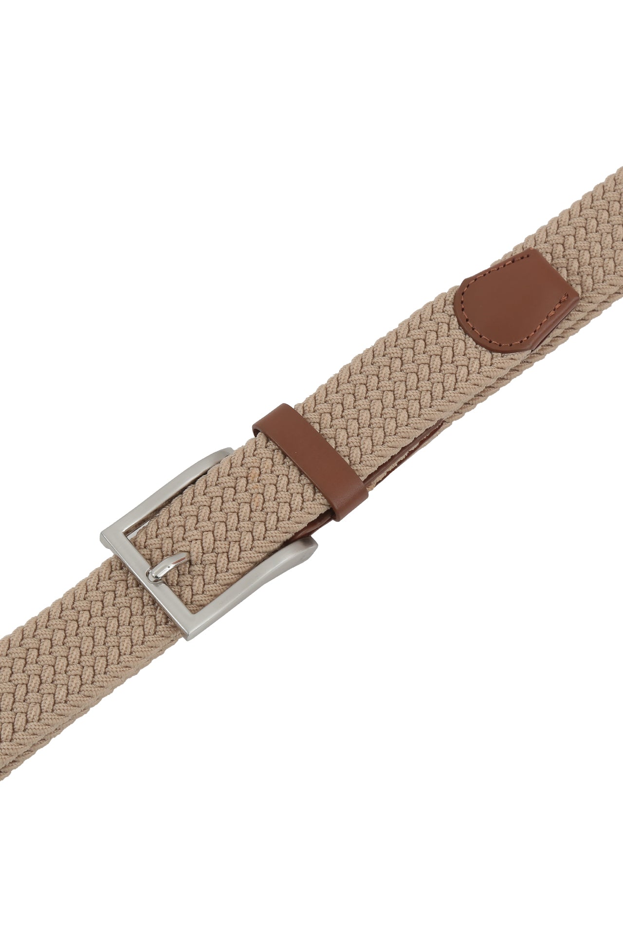 Gürtel beige - Flechtgürtel Stretchband