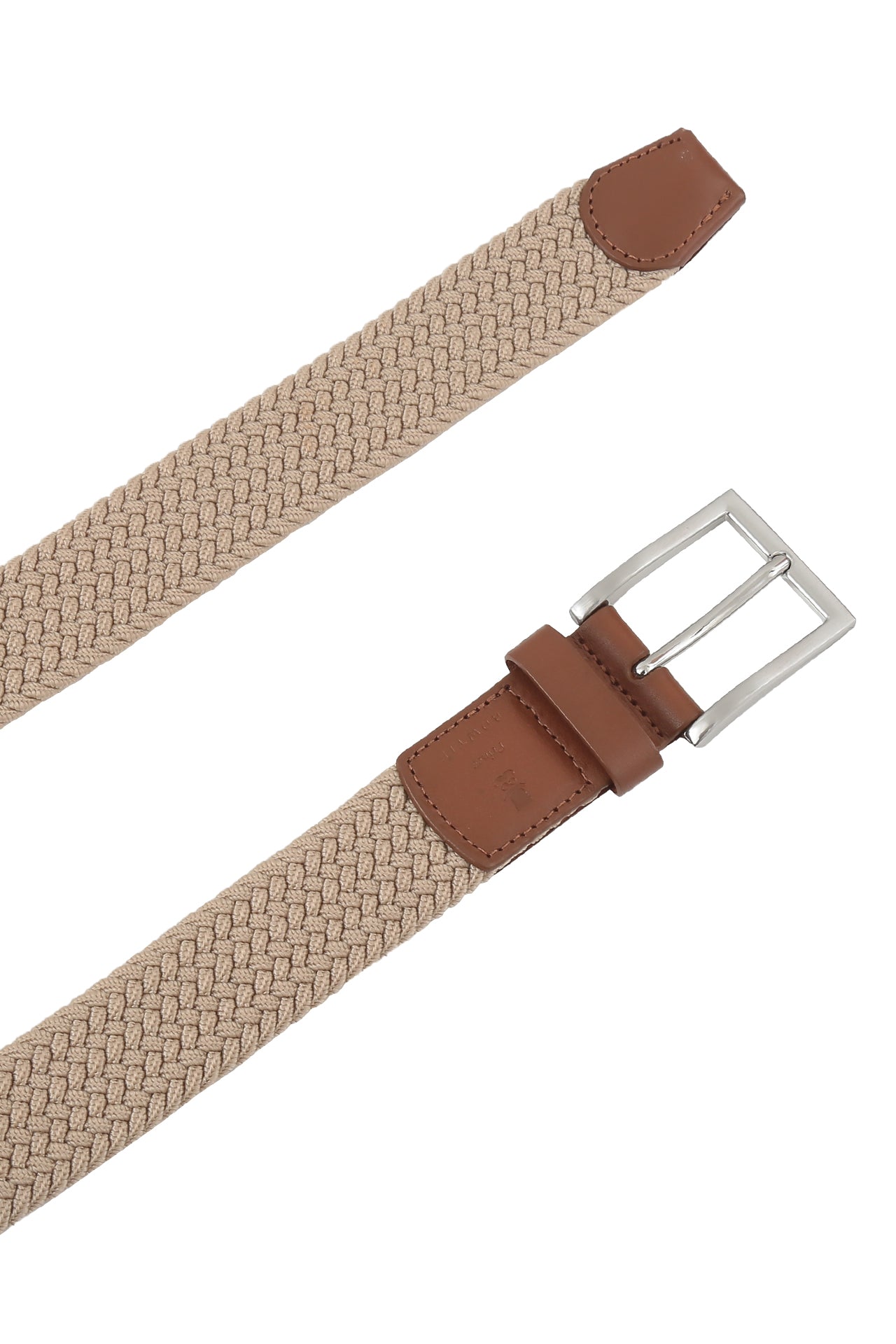 Gürtel beige - Flechtgürtel Stretchband