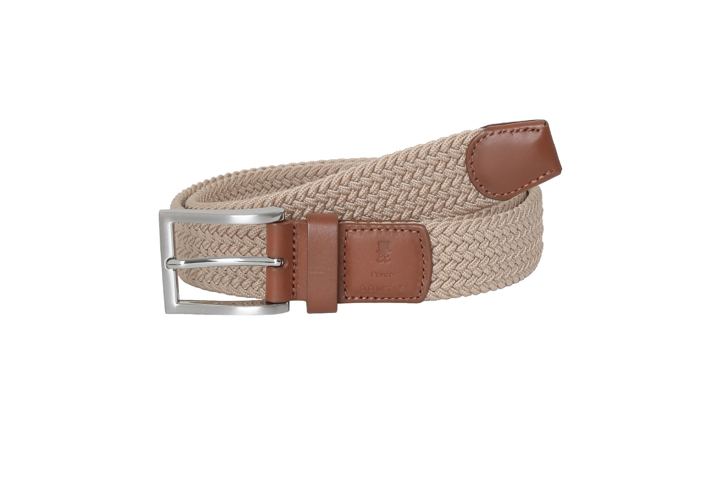 Gürtel beige - Flechtgürtel Stretchband