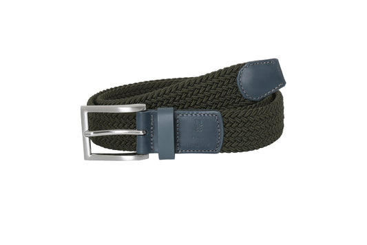 Gürtel olive - Flechtgürtel Stretchband