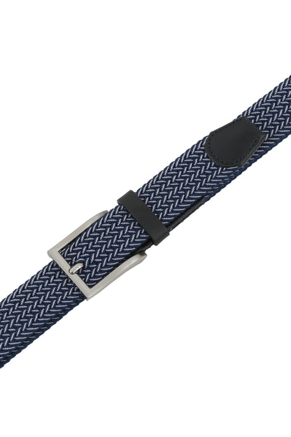 Gürtel jeansblau - Flechtgürtel Stretchband