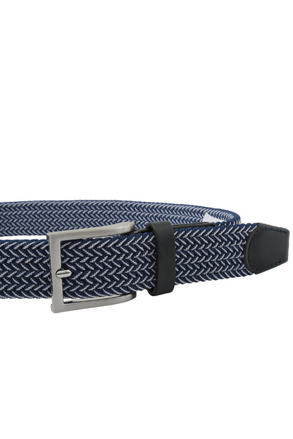 Gürtel jeansblau - Flechtgürtel Stretchband